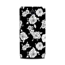 White flowers Black Background Mobile Back Case for Mi 4 (Design - 9)