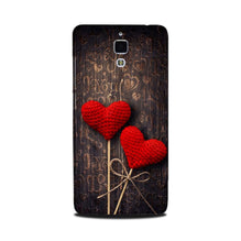Red Hearts Mobile Back Case for Mi 4 (Design - 80)