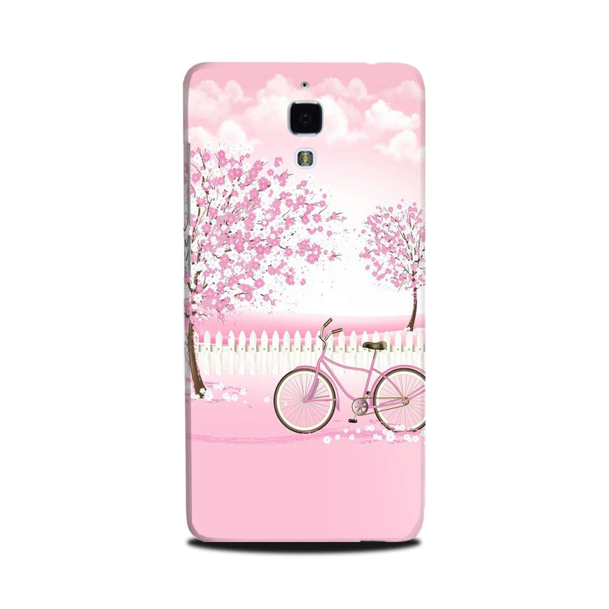 Pink Flowers Cycle Case for Mi 4  (Design - 102)