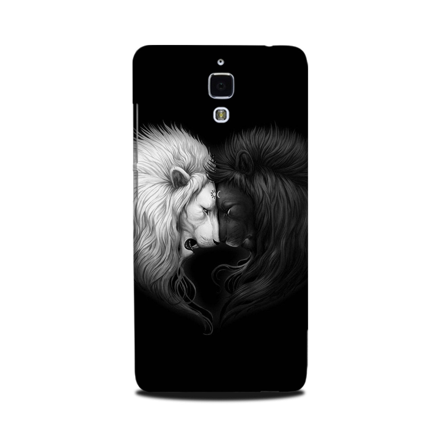 Dark White Lion Case for Mi 4(Design - 140)