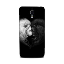 Dark White Lion Mobile Back Case for Mi 4  (Design - 140)