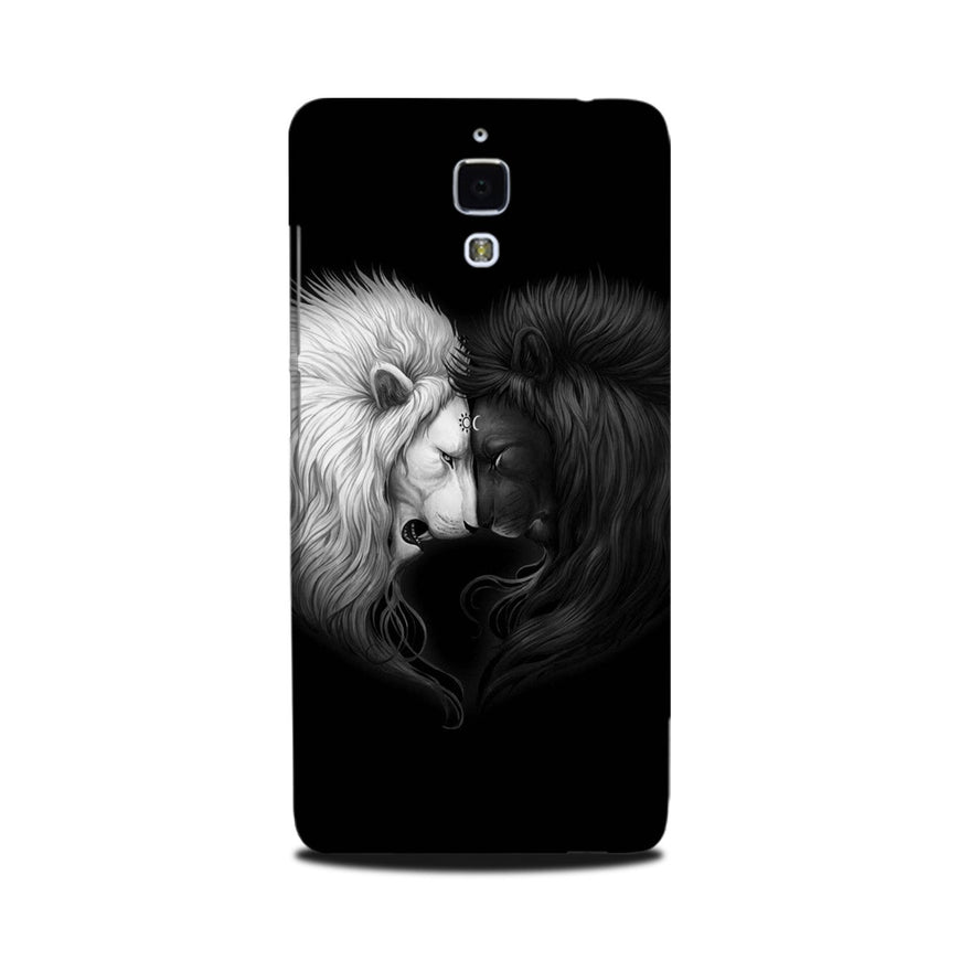 Dark White Lion Case for Mi 4  (Design - 140)