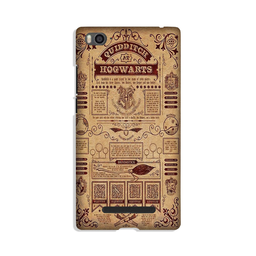 Hogwarts Mobile Back Case for Xiaomi Mi 4i (Design - 304)