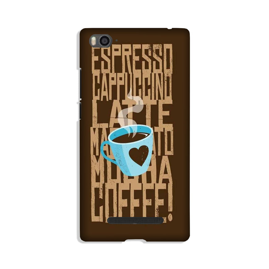 Love Coffee Mobile Back Case for Xiaomi Mi 4i (Design - 351)