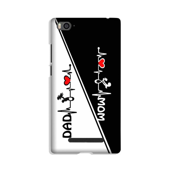 Love Mom Dad Mobile Back Case for Xiaomi Mi 4i (Design - 385)
