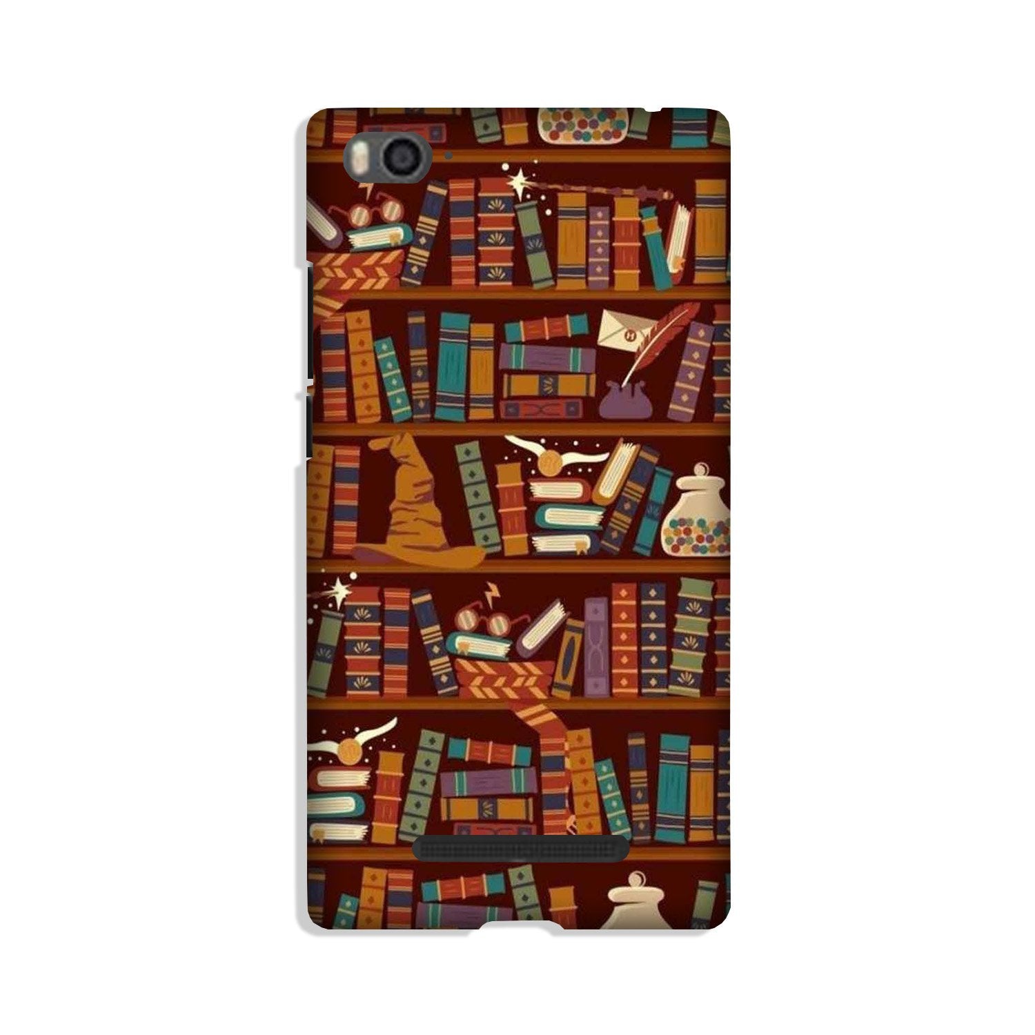 Book Shelf Mobile Back Case for Xiaomi Mi 4i (Design - 390)