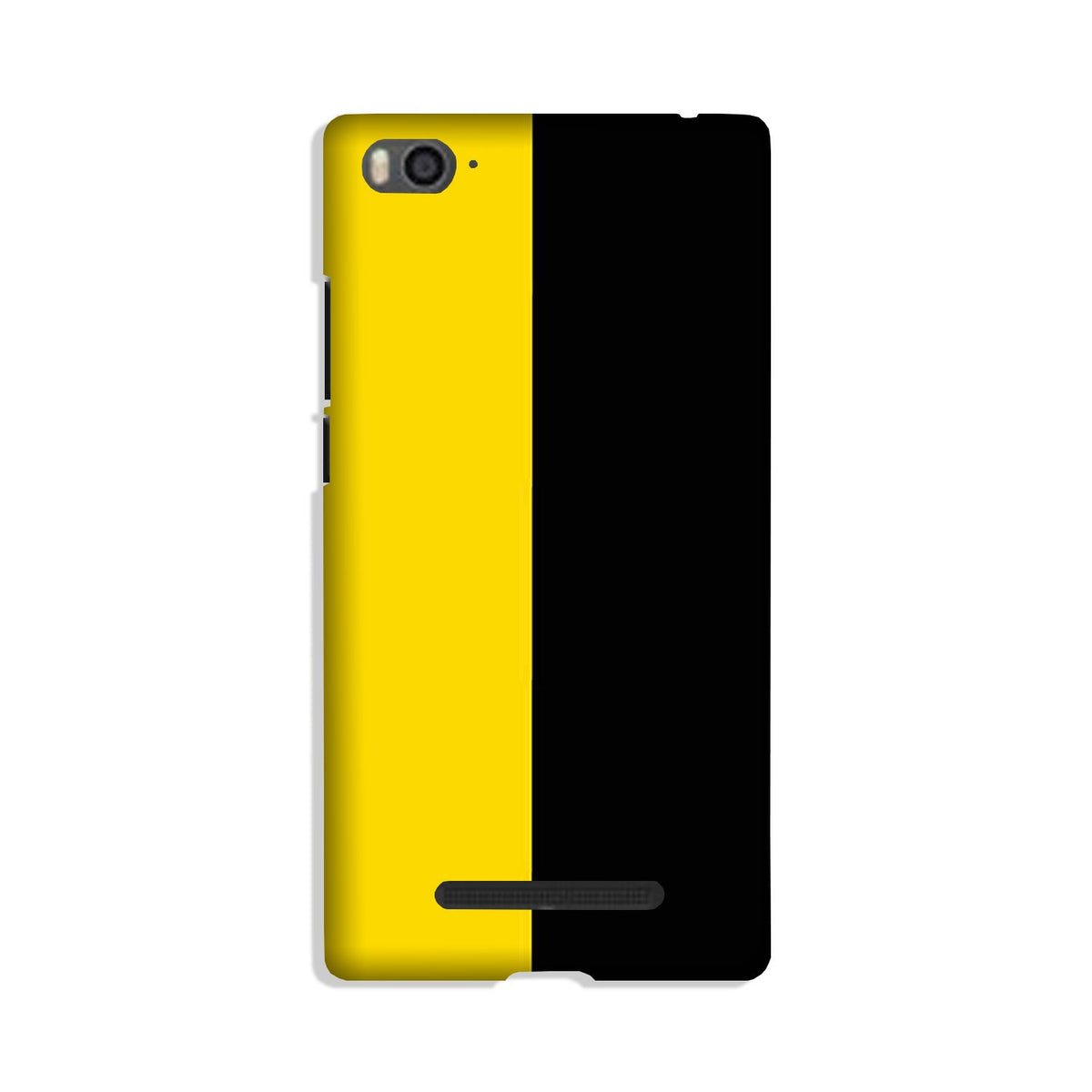 Black Yellow Pattern Mobile Back Case for Xiaomi Mi 4i (Design - 397)
