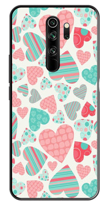 Hearts Pattern Metal Mobile Case for Redmi Note 8 Pro
