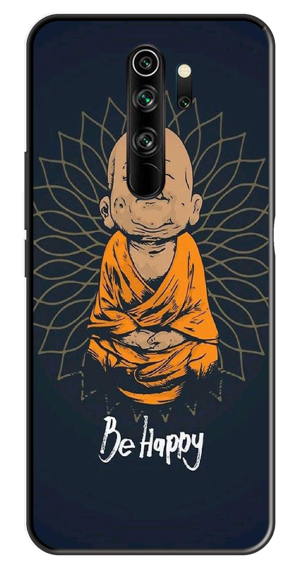 Be Happy Metal Mobile Case for Redmi Note 8 Pro   (Design No -27)