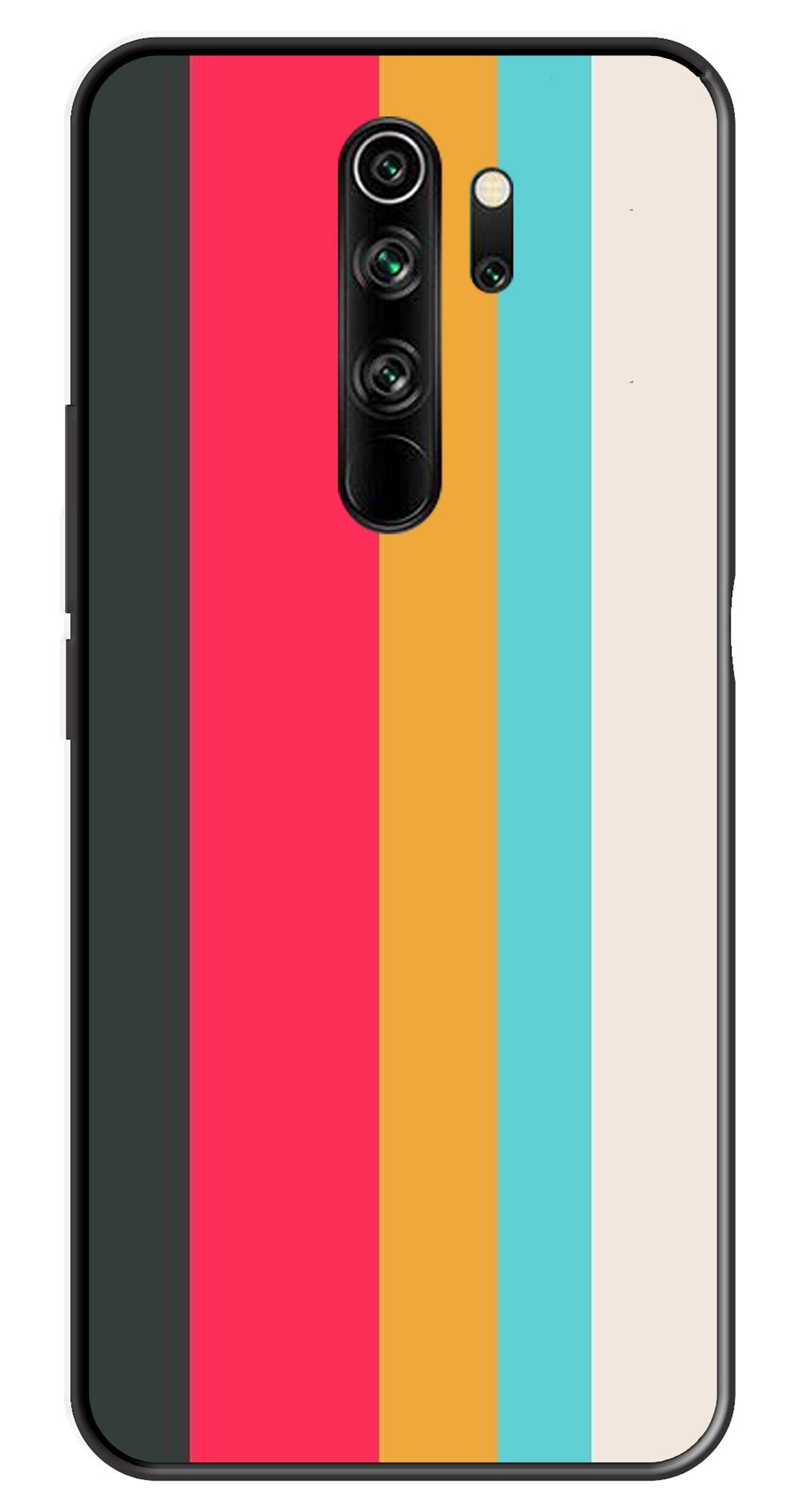 Muted Rainbow Metal Mobile Case for Redmi Note 8 Pro   (Design No -31)