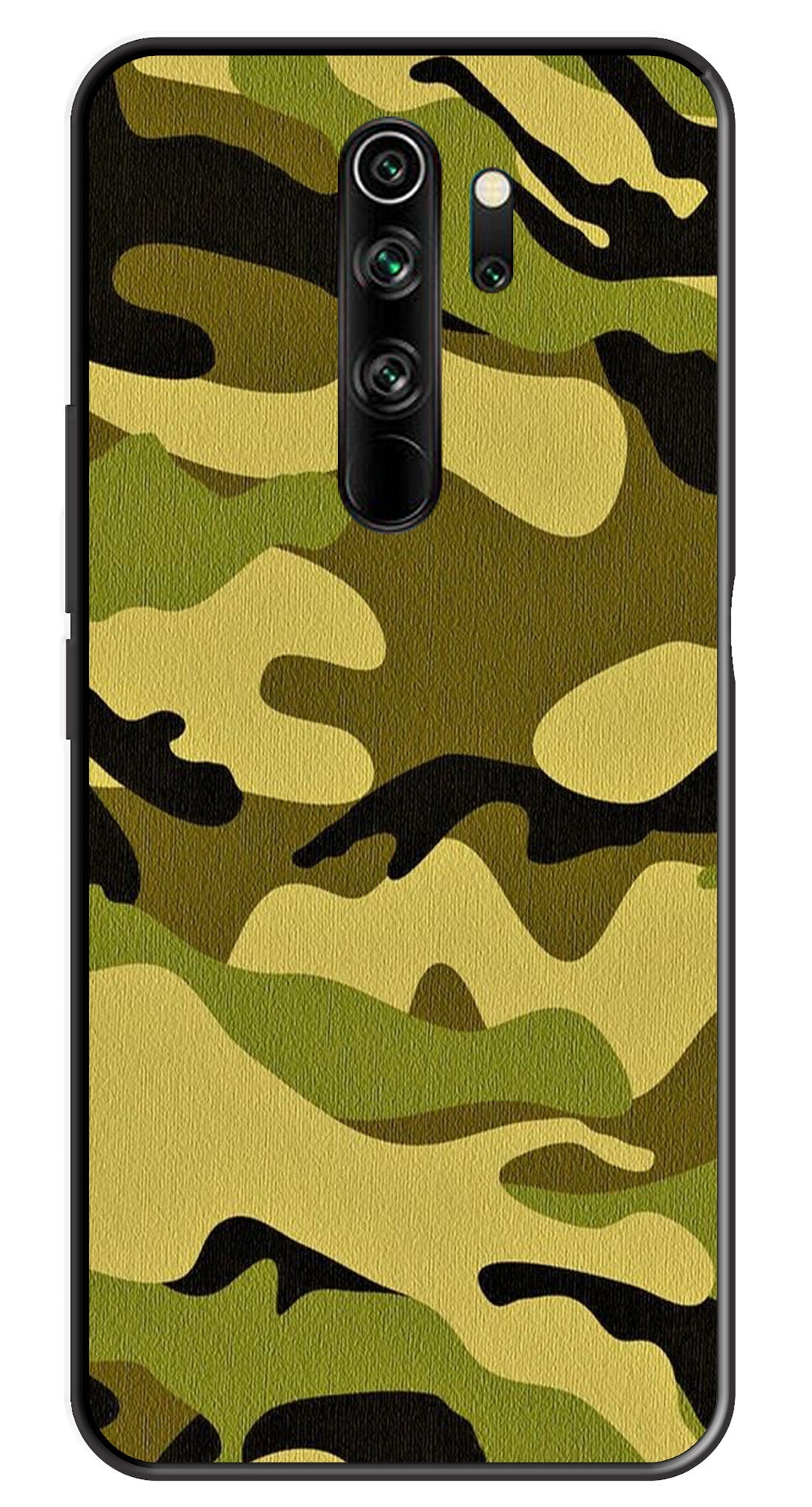 Army Pattern Metal Mobile Case for Redmi Note 8 Pro   (Design No -35)