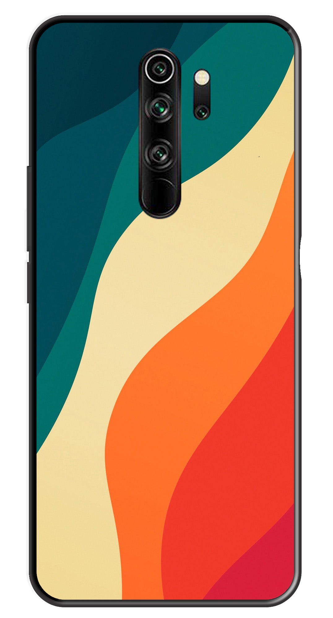 Muted Rainbow Metal Mobile Case for Redmi Note 8 Pro   (Design No -39)