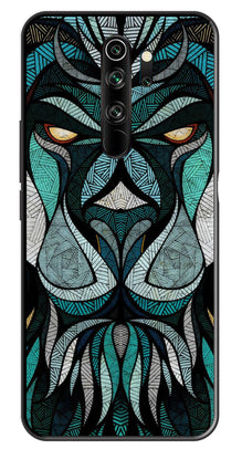 Lion Pattern Metal Mobile Case for Redmi Note 8 Pro
