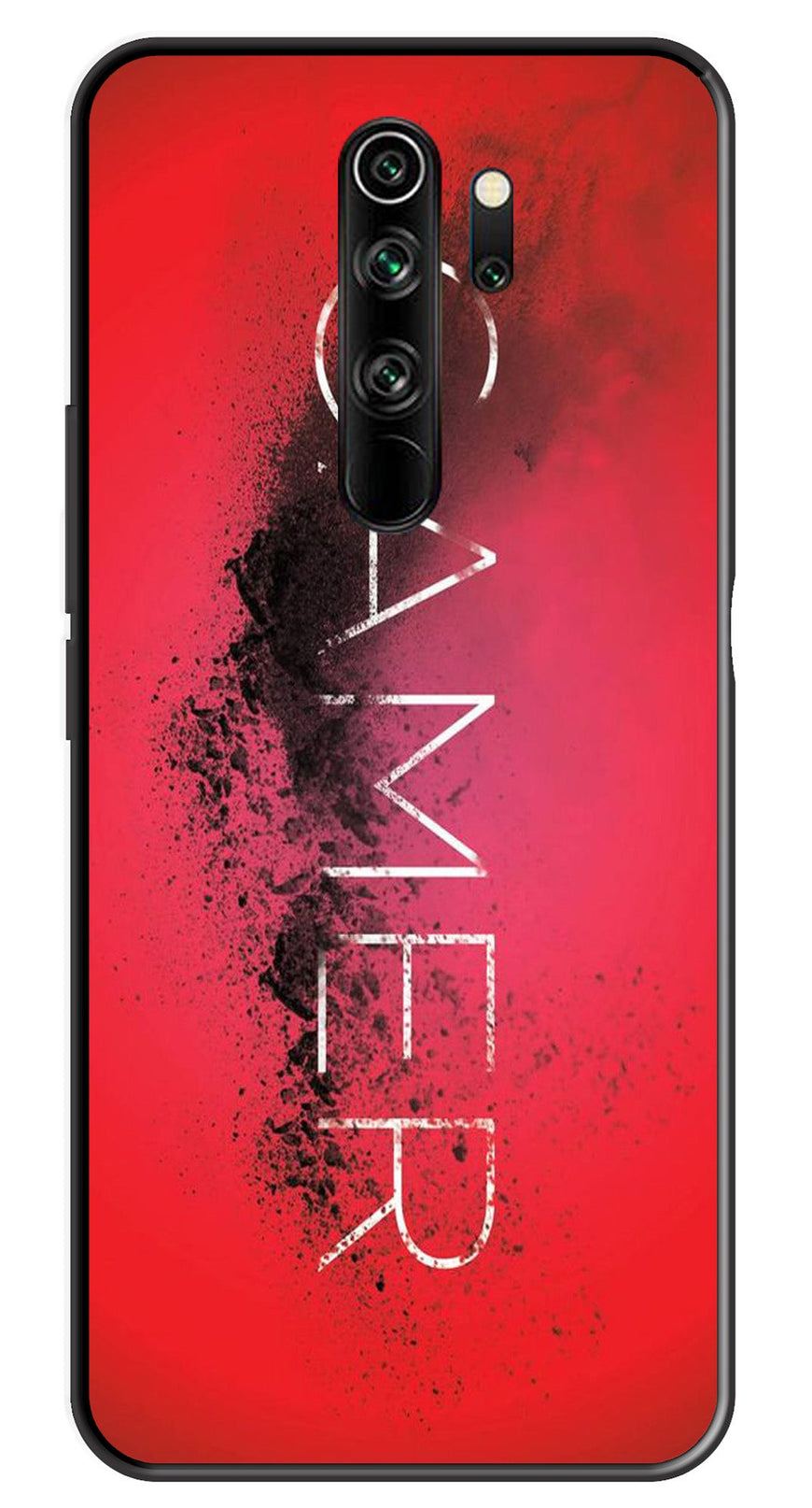 Gamer Pattern Metal Mobile Case for Redmi Note 8 Pro   (Design No -41)