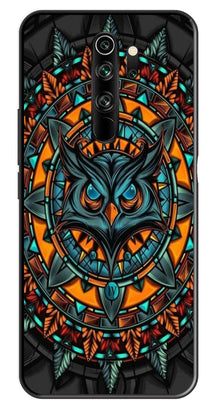 Owl Pattern Metal Mobile Case for Redmi Note 8 Pro