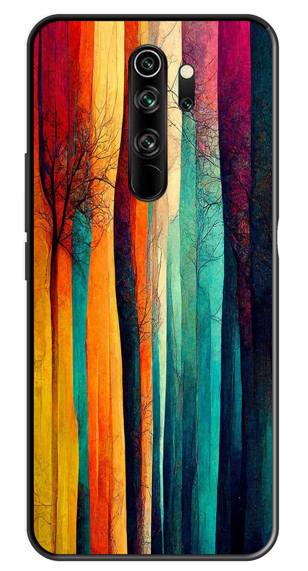 Modern Art Colorful Metal Mobile Case for Redmi Note 8 Pro   (Design No -47)