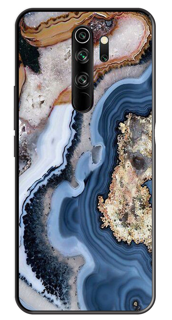 Marble Design Metal Mobile Case for Redmi Note 8 Pro   (Design No -53)