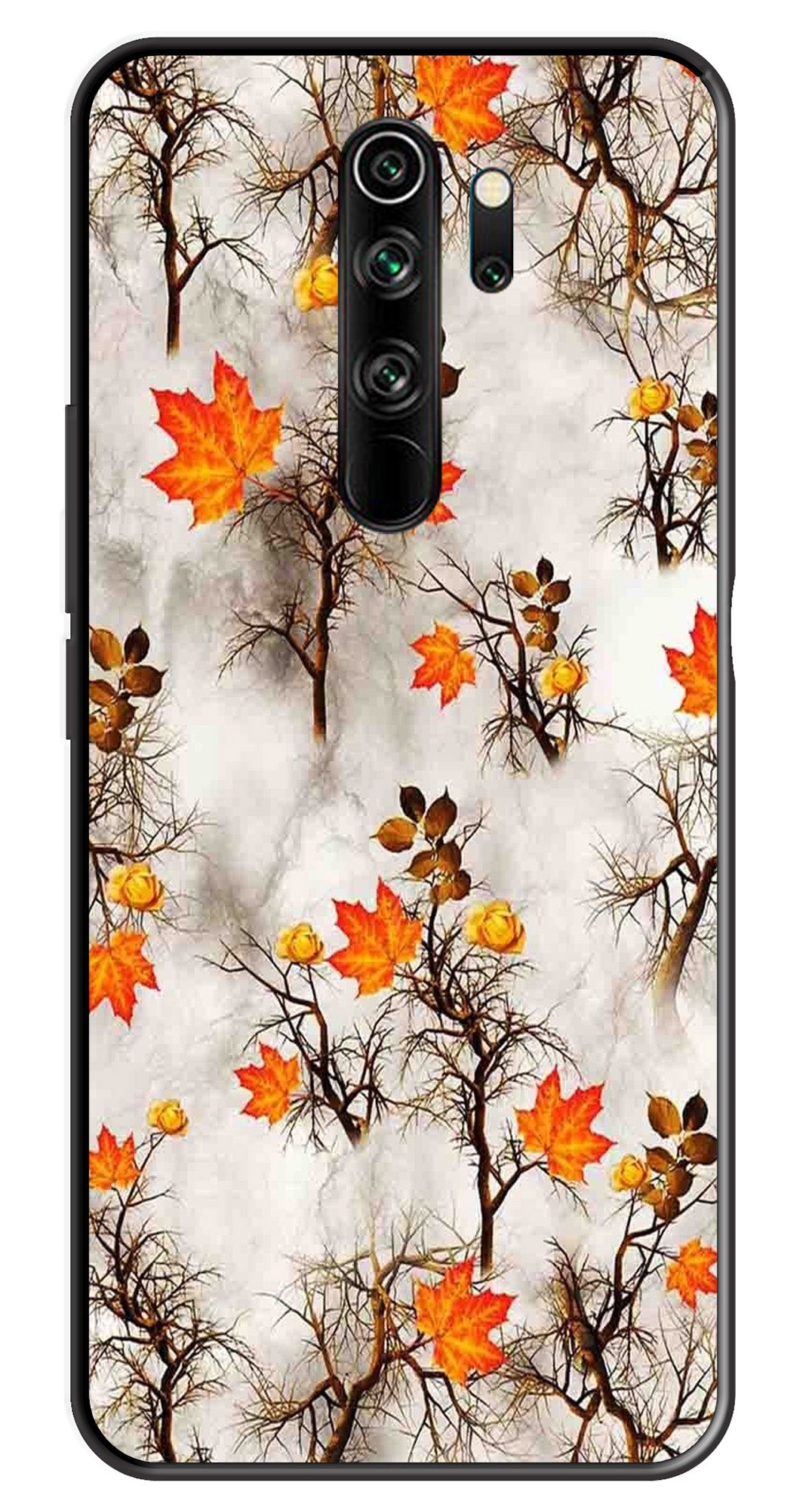 Autumn leaves Metal Mobile Case for Redmi Note 8 Pro   (Design No -55)