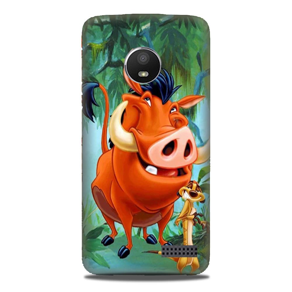 Timon and Pumbaa Mobile Back Case for Moto E4 Plus (Design - 305)