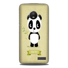 Panda Bear Mobile Back Case for Moto E4 (Design - 317)