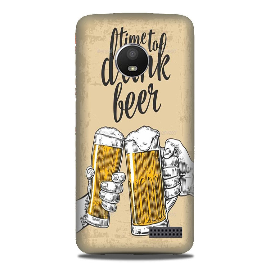 Drink Beer Mobile Back Case for Moto E4 Plus (Design - 328)