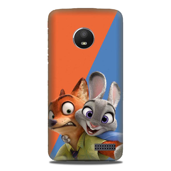 Cartoon Mobile Back Case for Moto E4 (Design - 346)