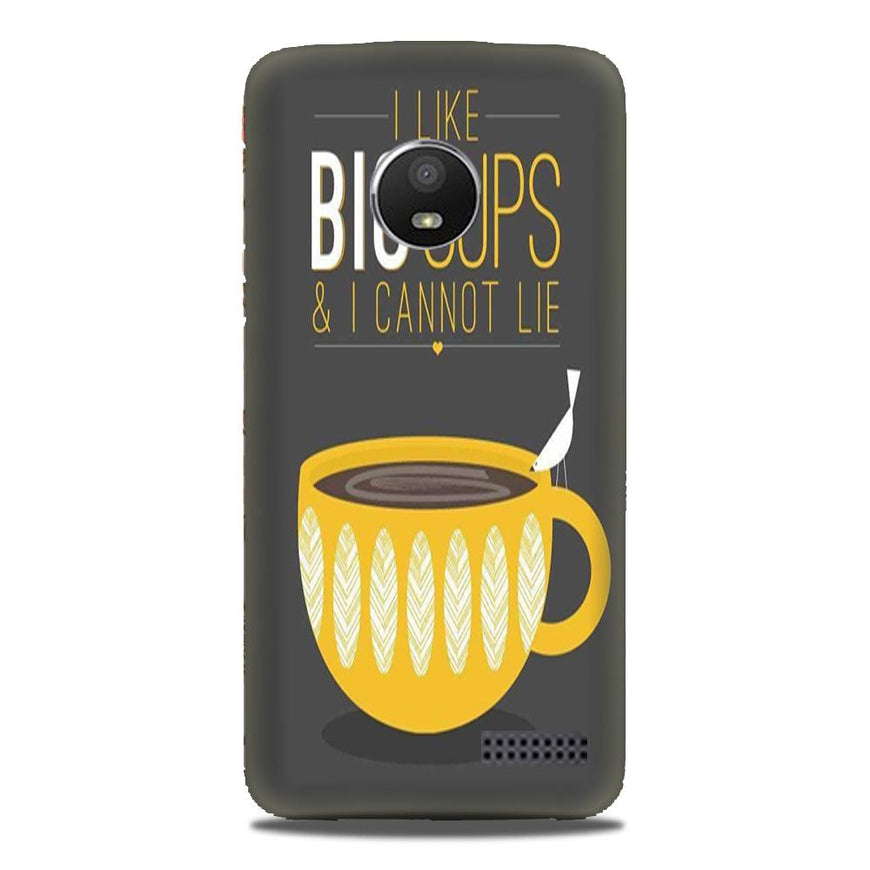 Big Cups Coffee Mobile Back Case for Moto E4 (Design - 352)