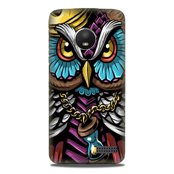 Owl Mobile Back Case for Moto E4 (Design - 359)