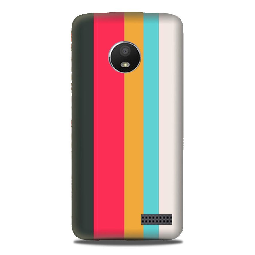 Color Pattern Mobile Back Case for Moto E4 (Design - 369)