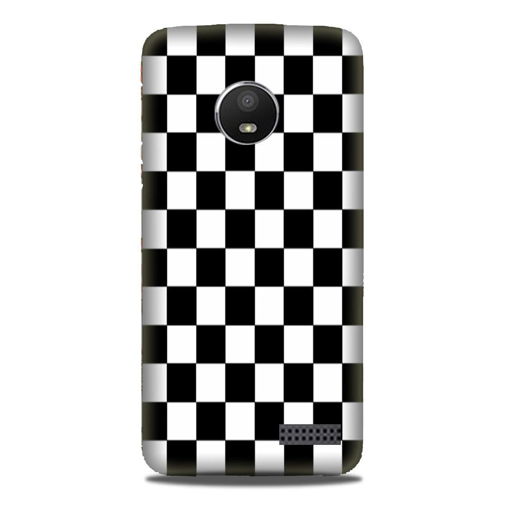 Black White Boxes Mobile Back Case for Moto E4 Plus (Design - 372)