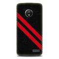 Black Red Pattern Mobile Back Case for Moto E4 Plus (Design - 373)