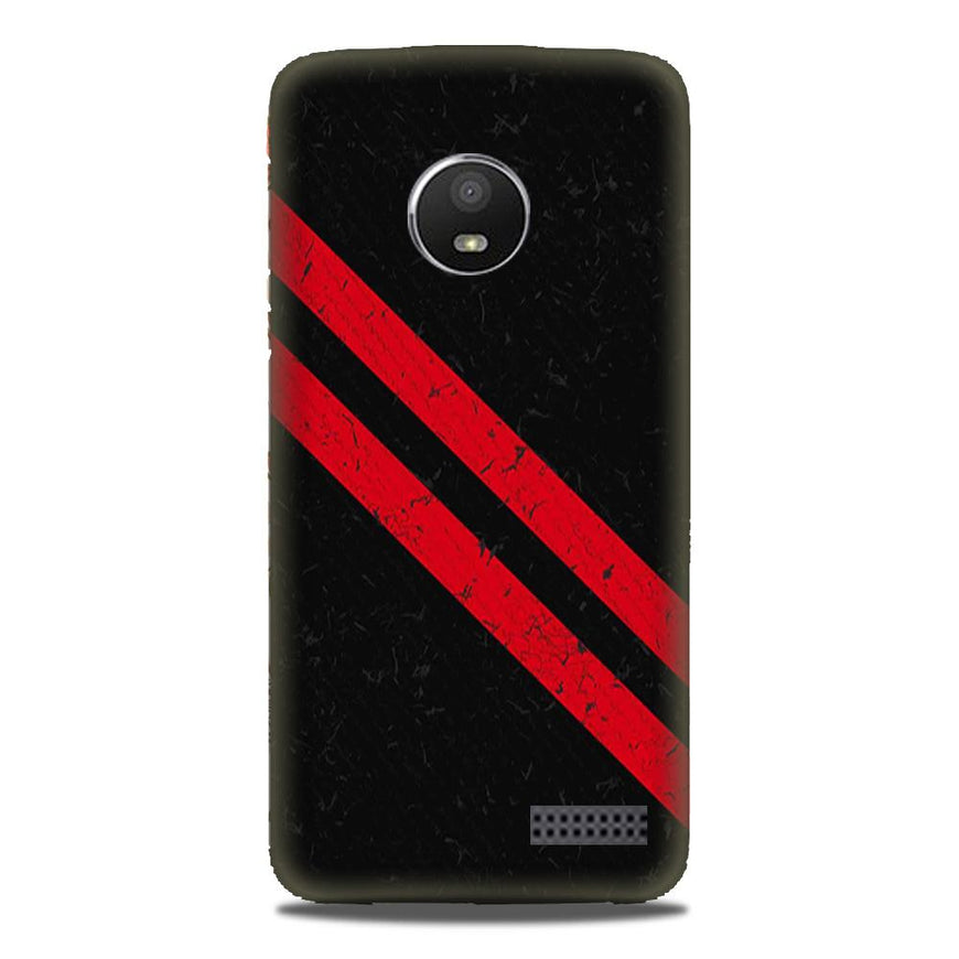 Black Red Pattern Mobile Back Case for Moto E4 Plus (Design - 373)