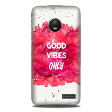 Good Vibes Only Mobile Back Case for Moto E4 Plus (Design - 393)