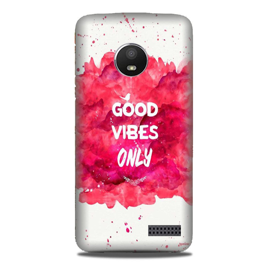 Good Vibes Only Mobile Back Case for Moto E4 Plus (Design - 393)