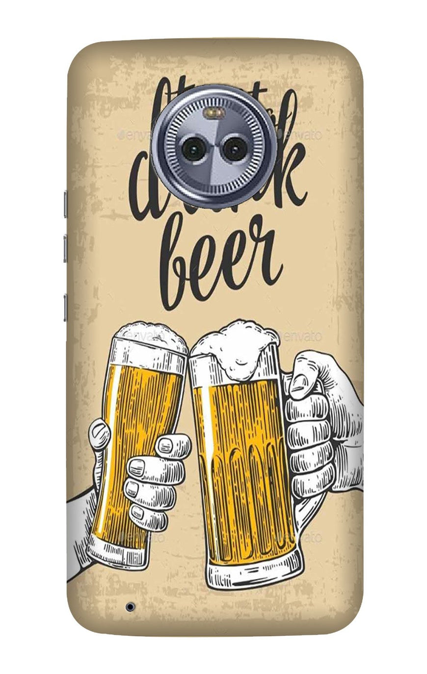 Drink Beer Mobile Back Case for Moto G6 (Design - 328)