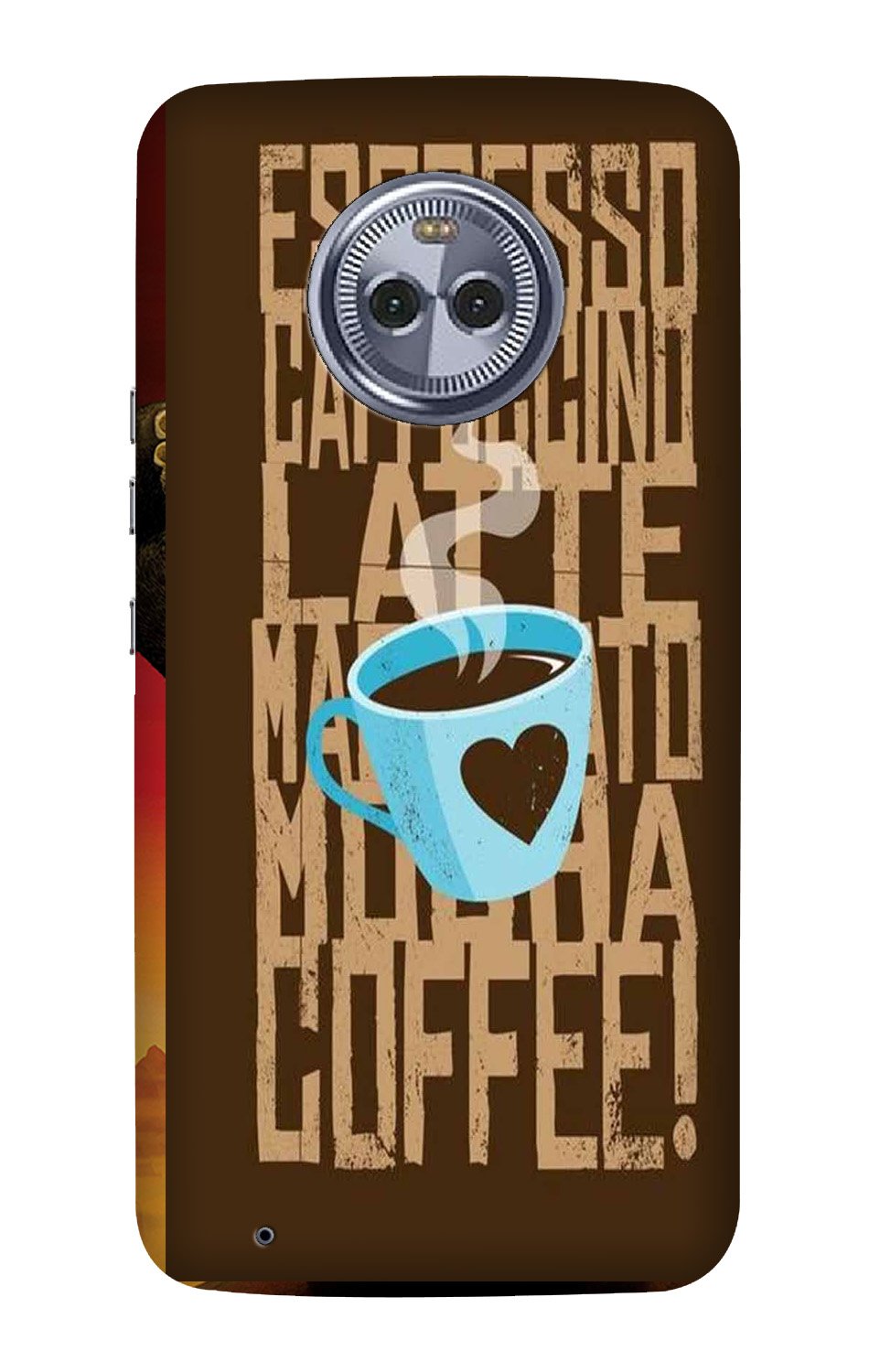 Love Coffee Mobile Back Case for Moto X4 (Design - 351)