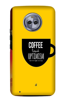Coffee Optimism Mobile Back Case for Moto G6 Plus (Design - 353)