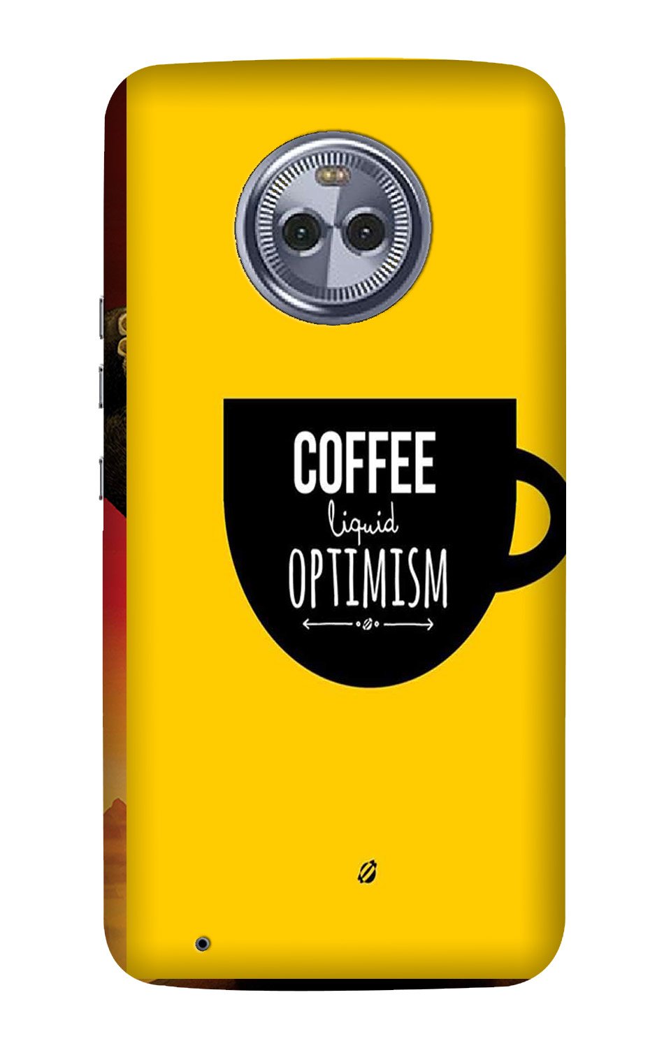 Coffee Optimism Mobile Back Case for Moto G6 (Design - 353)