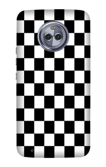 Black White Boxes Mobile Back Case for Moto G6 (Design - 372)