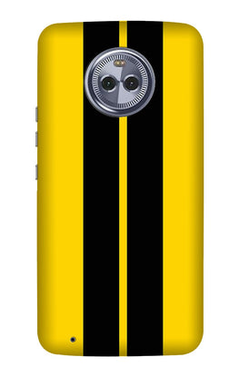 Black Yellow Pattern Mobile Back Case for Moto X4 (Design - 377)
