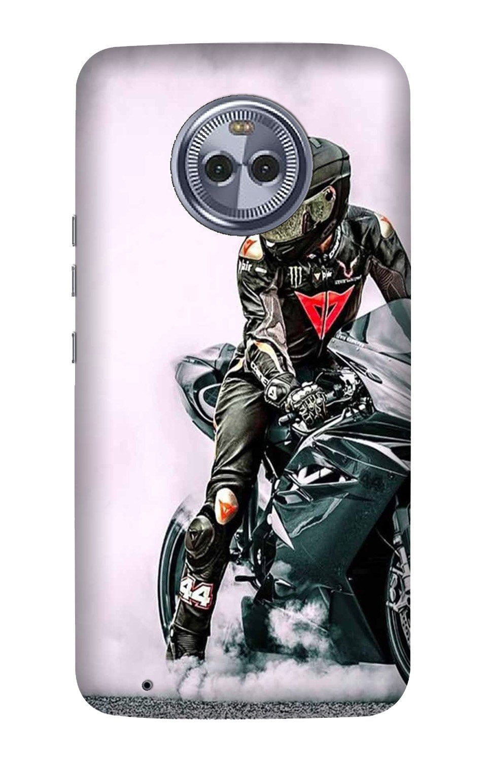 Biker Mobile Back Case for Moto G6 Play (Design - 383)