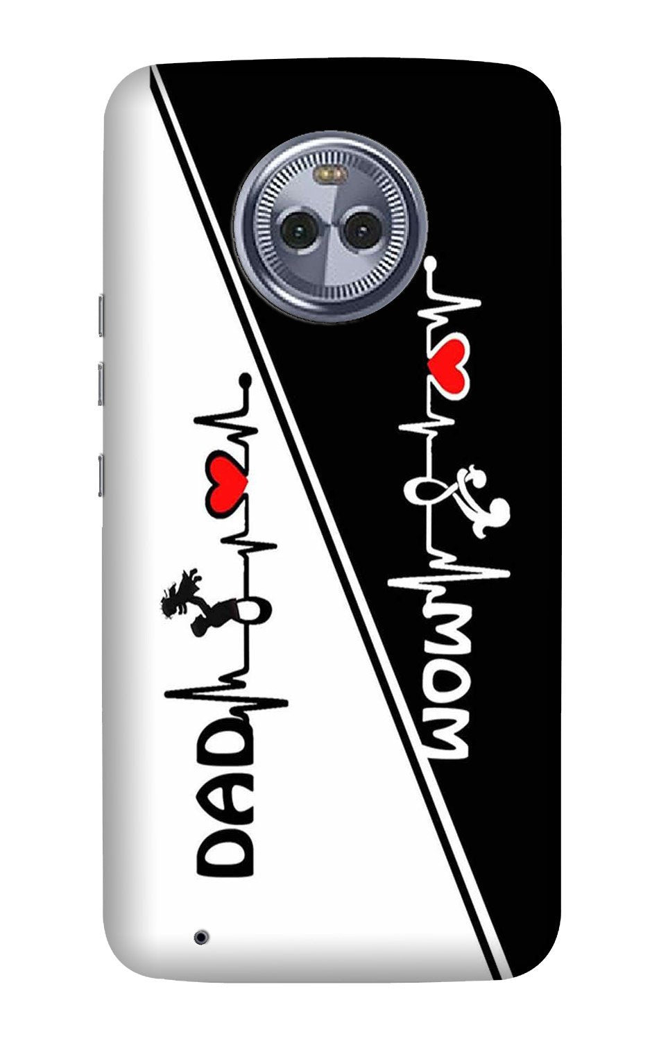 Love Mom Dad Mobile Back Case for Moto G6 Play (Design - 385)