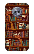 Book Shelf Mobile Back Case for Moto G6 Play (Design - 390)