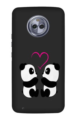 Panda Love Mobile Back Case for Moto G6 Play (Design - 398)
