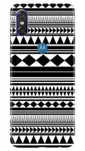 Black white Pattern Case for Moto One