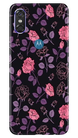 Rose Black Background Case for Moto One