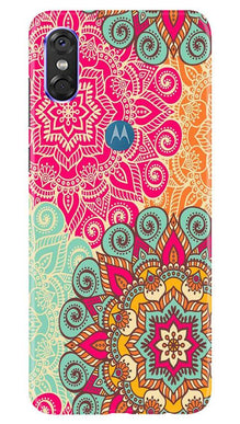 Rangoli art2 Mobile Back Case for Moto P30 Play (Design - 29)