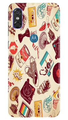 Vintage Mobile Back Case for Moto One (Design - 35)