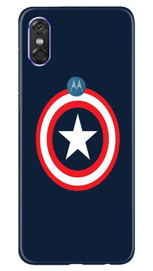 Captain America Mobile Back Case for Moto One (Design - 42)