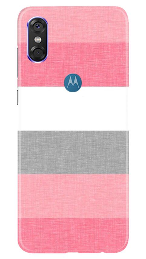 Pink white pattern Case for Moto One